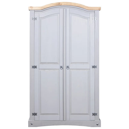 Armario Madera De Pino Mexicano Estilo Corona Gris 2 Puertas_1