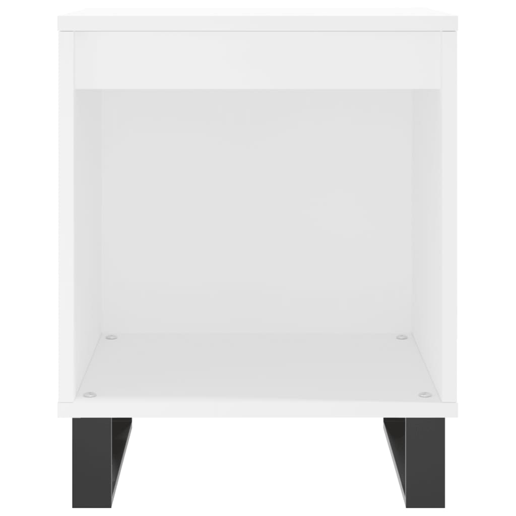 Mesitas De Noche 2 Uds Madera De Ingeniería Blanco 40x35x50 Cm_3