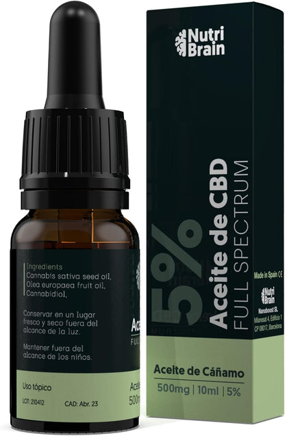 Aceite Cbd Espectro Completo 5% 500mg Relajación Nutribrain 10ml_2