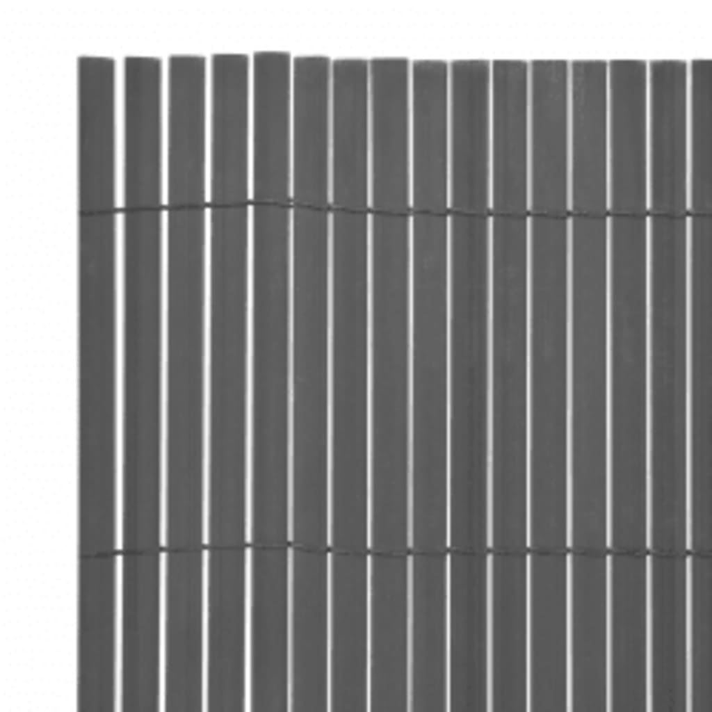 Valla De Jardín De Doble Cara Gris 110x400 Cm / Vetonek_2