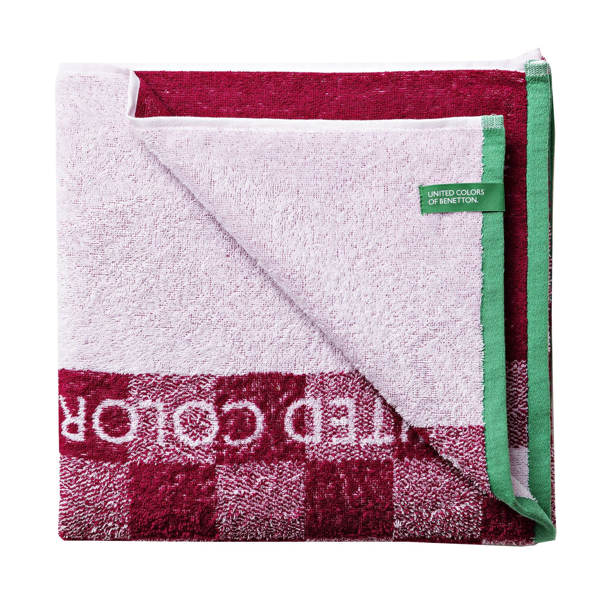 Toalla De Playa Infantil 70x140cm 450gsm 100% Cotton Pink Squares Kids