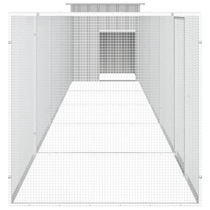Vidaxl Gallinero De Acero Galvanizado Gris 600x91x100 Cm_3