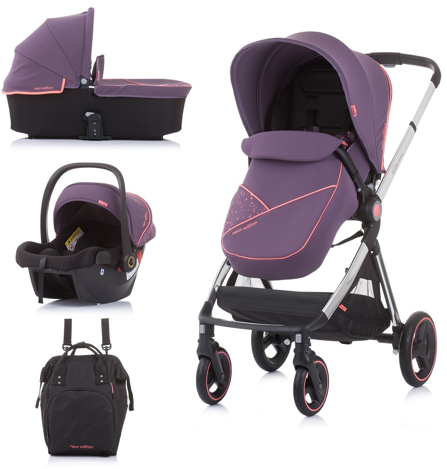 Carrito De Bebé Trío Elite Hasta 22 Kg Lilac_0