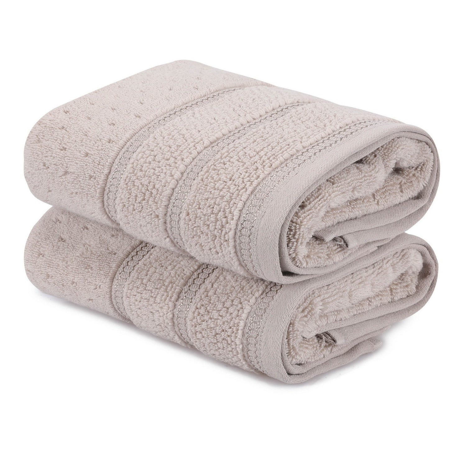 Juego De Toallas De Mano (2 Piezas) Marrón Claro_0