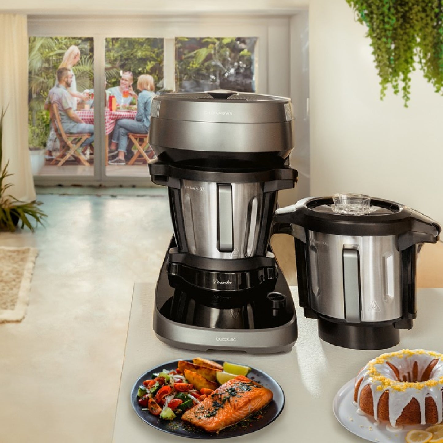 Robot De Cocina Multifunción Con Dispensador De Alimentos Mambo Cooking Total Gourmet. 2200 W, 45 Funciones, Miles De Recetas Guiadas, Jarra Unique_1
