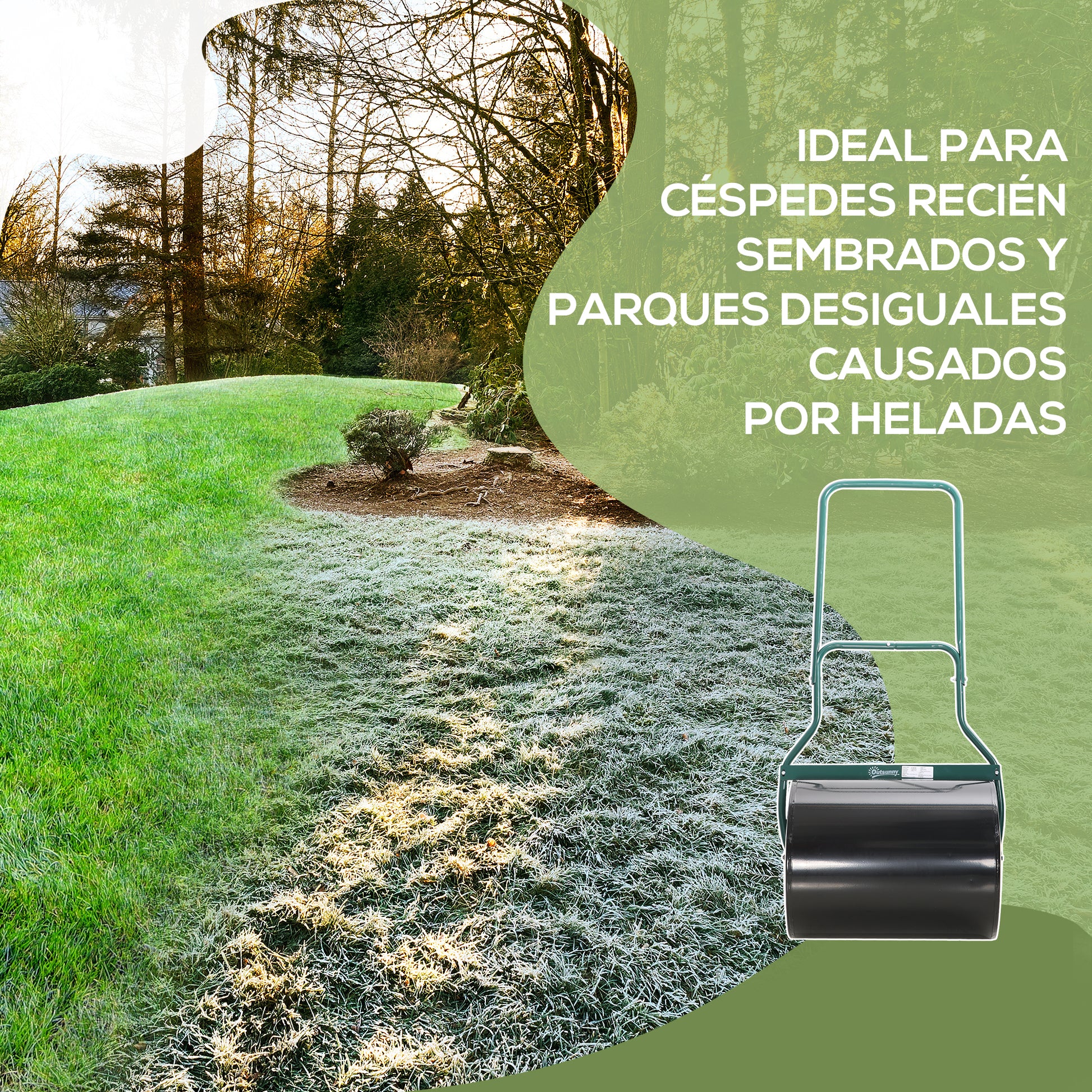 Outsunny Rodillo Para Césped Con Capacidad De 60l Diámetro De 50cm_3