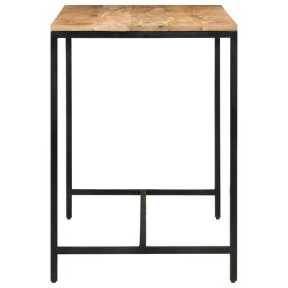 Mesa De Comedor Madera Maciza Mango Rugosa Y Hierro 110x30x75cm_1