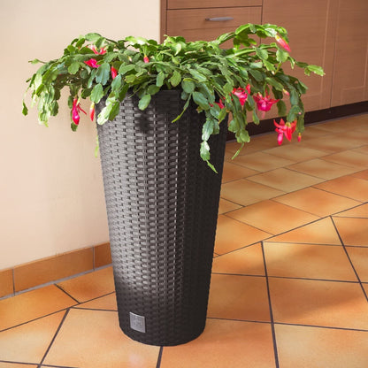 Maceta Rato De 64 Litros Con Inserto 40 X 40 X 76,3 Cm En Color Ocre Oscuro