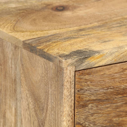 Mesita De Noche De Madera Maciza De Mango 36x30x60 Cm_3