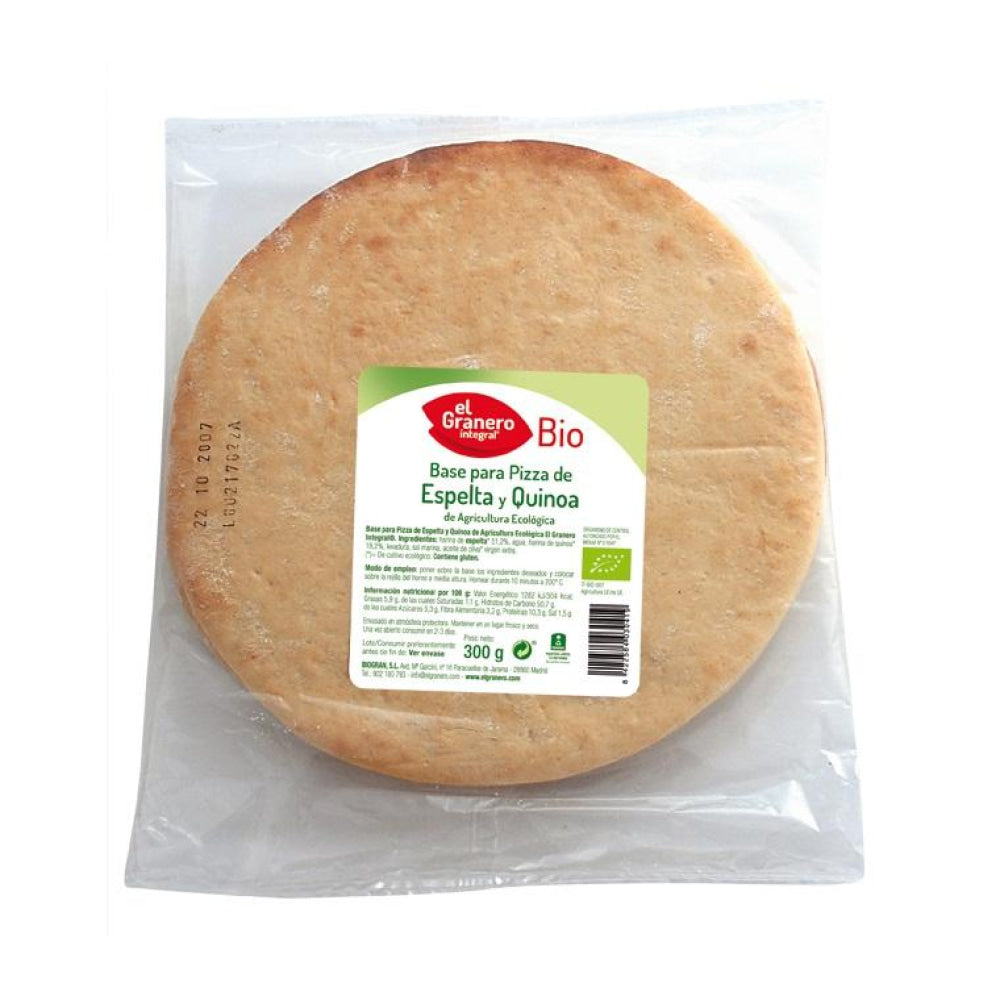 Bases De Pizza Espelta Integral Y Quinoa Bio 2 X 150 Gr_0