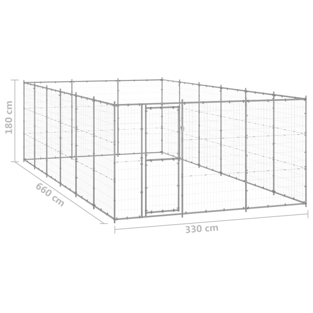 Perrera De Exterior De Acero Galvanizado 21,78 M²_5