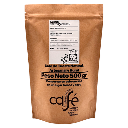 Cafe Sin Intermediarios Café Brasil Albus En Grano Para Superautomática 500 G_0