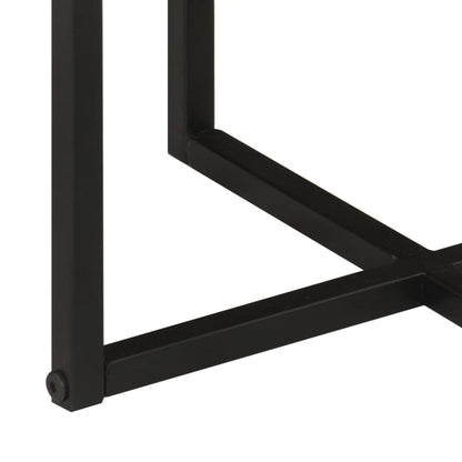 Mesa De Centro De Madera Maciza De Acacia Y Hierro 35x35x30 Cm_3