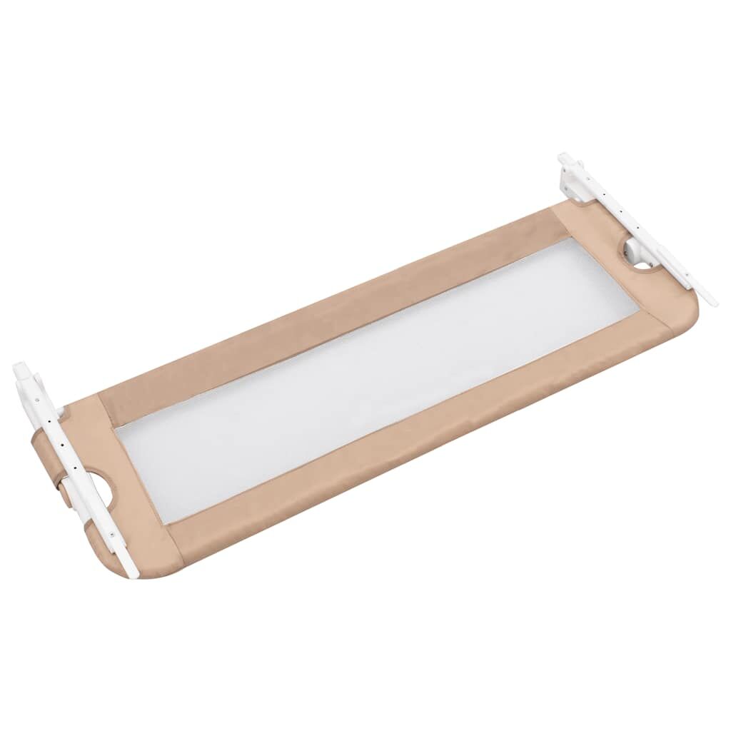Vidaxl Barandilla De Seguridad Cama De Niño Poliéster Taupe 120x42 Cm_3