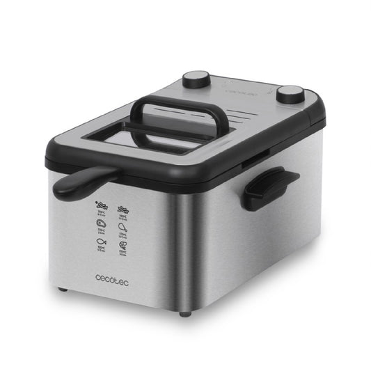 Freidora Eléctrica Cleanfry Infinity 3000 De Acero Inoxidable, 3 Litros De Capacidad De Aceite, Filtro Oilcleaner, 2400 W, Temporizador De 30 Minuto_0