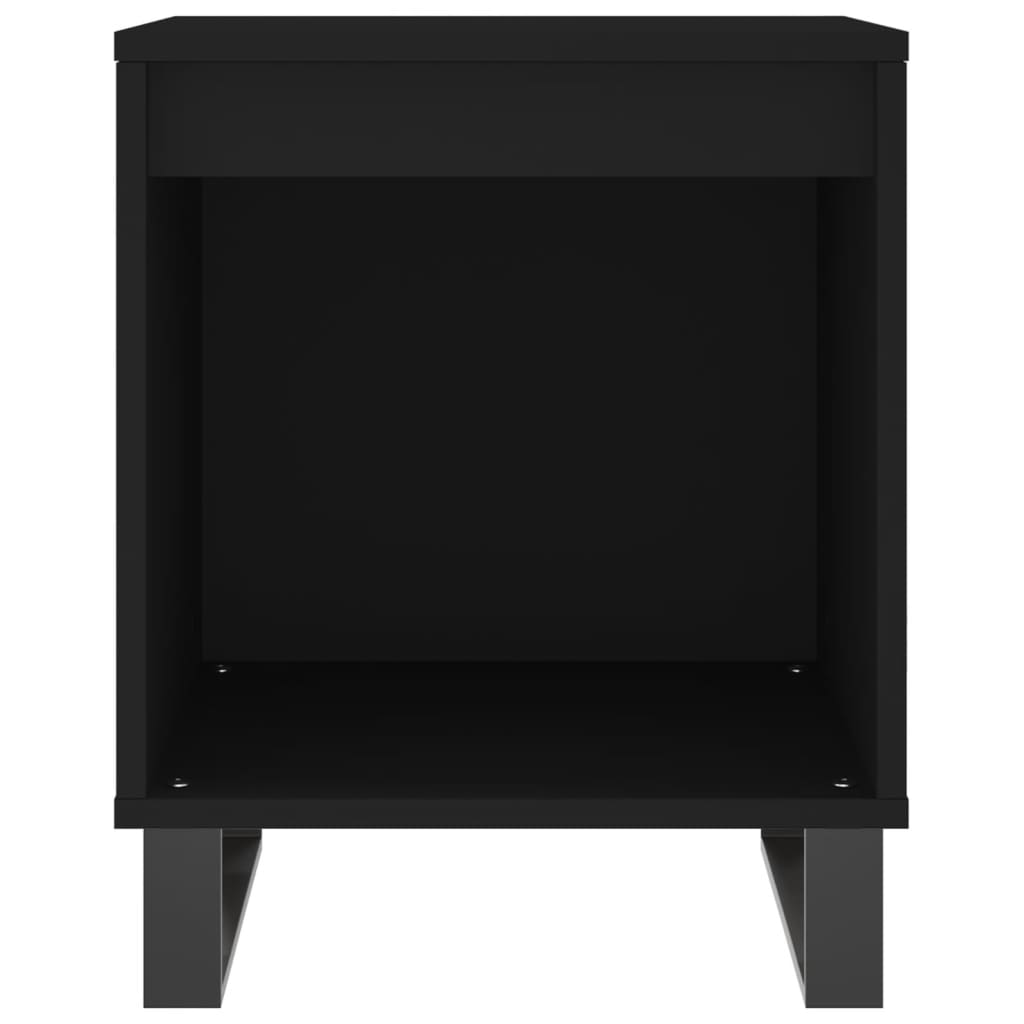 Mesitas De Noche 2 Uds Madera De Ingeniería Negro 40x35x50 Cm_3