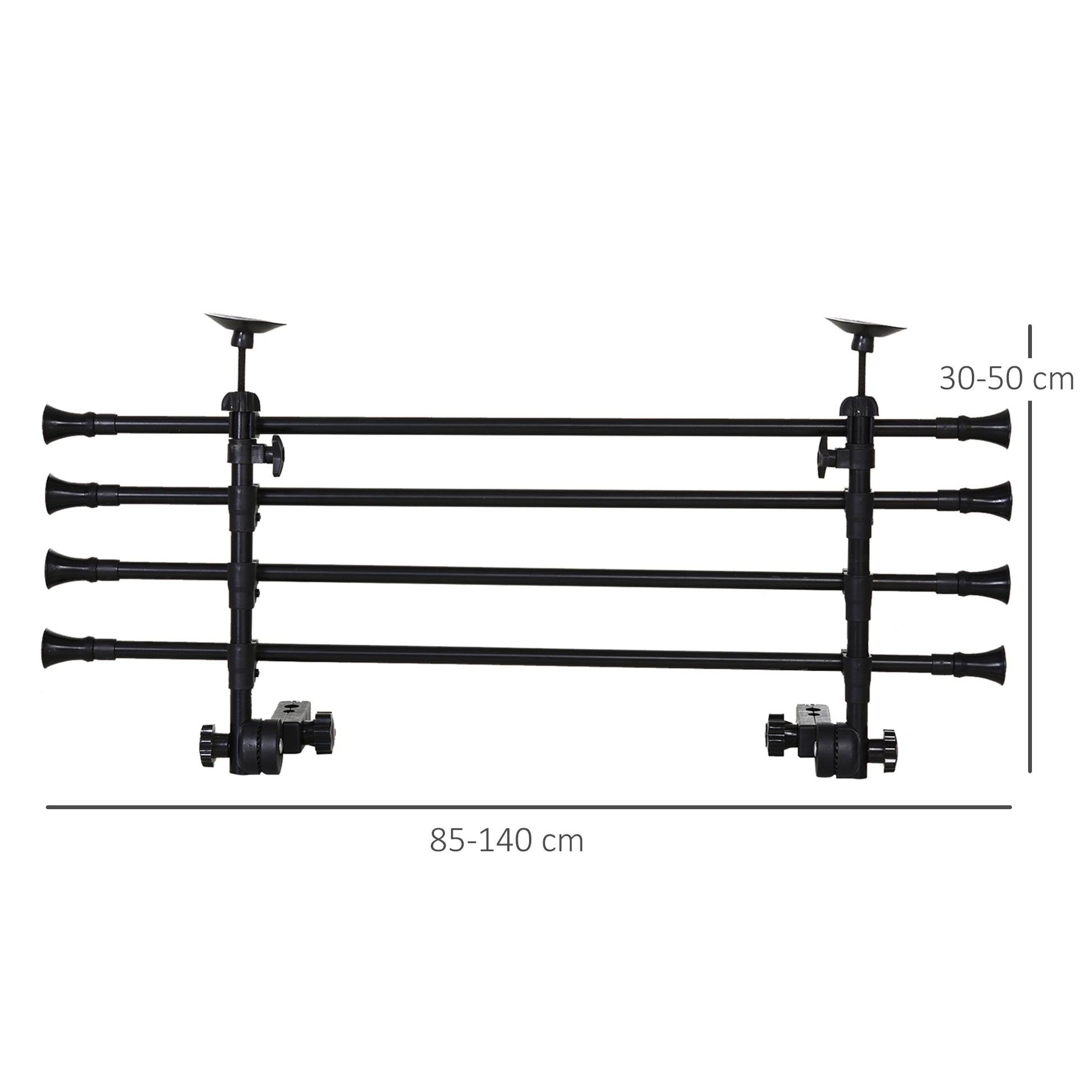 Pawhut Reja Seguridad Coche Para Perros Ajustable En Ancho Altura 85-140x30-50cm_2