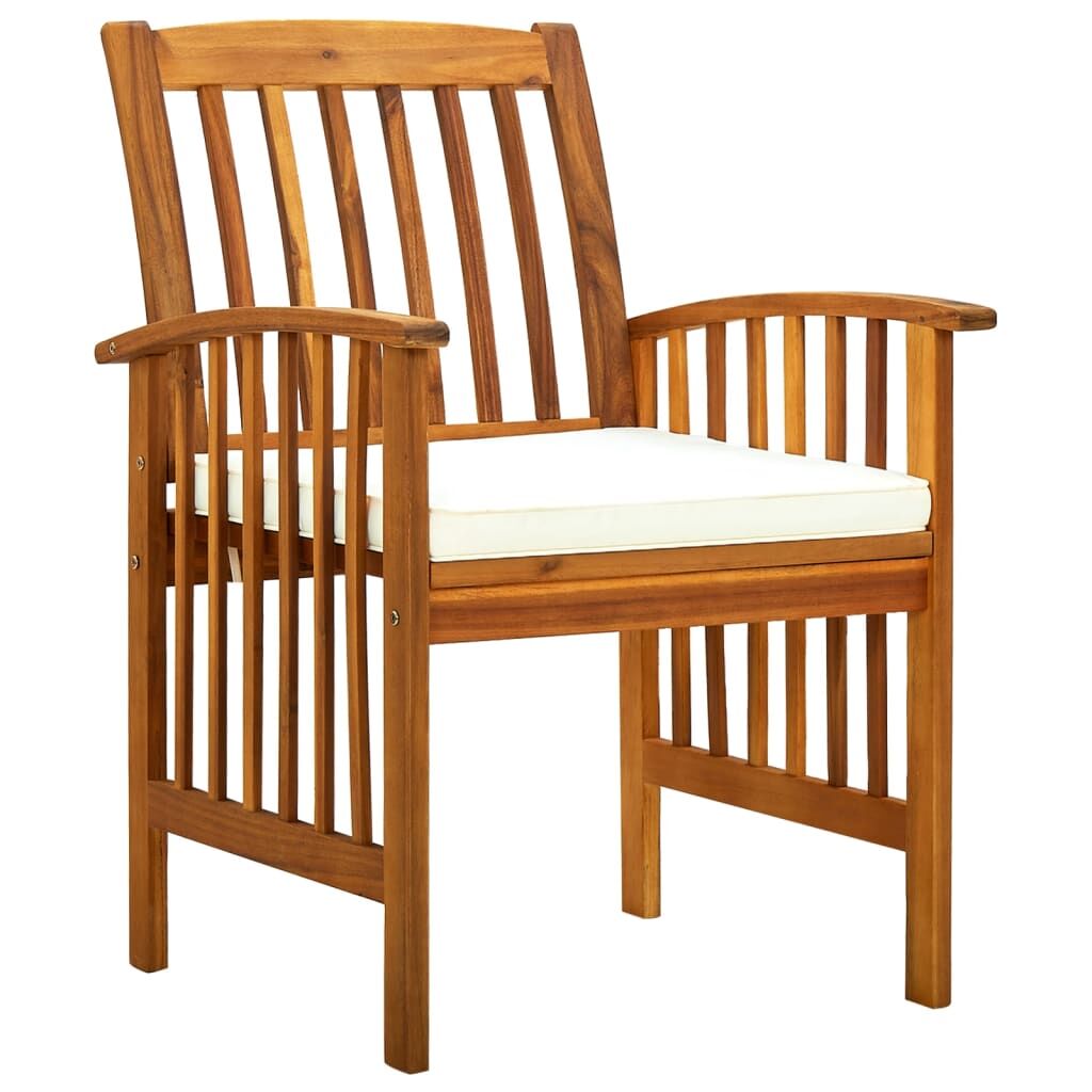 Vidaxl Sillas De Comedor Jardín 3 Uds Con Cojines Madera Maciza Acacia_1