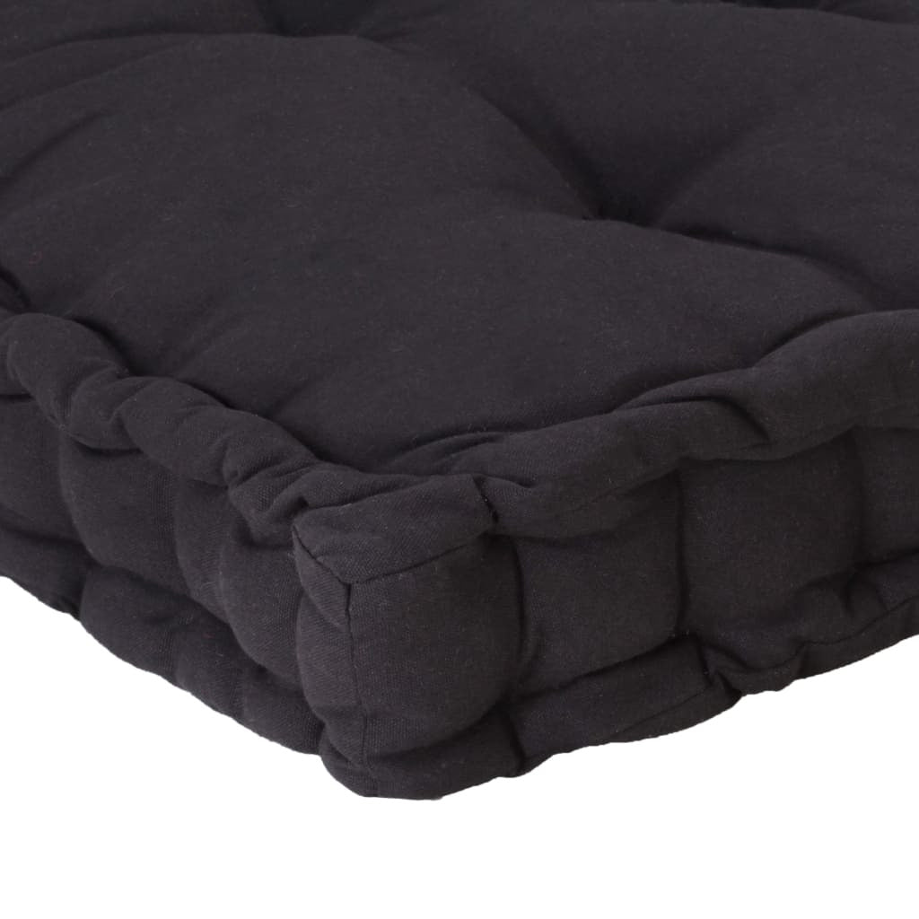 Vidaxl Cojín Para Palés Algodón Negro 120x80x10 Cm_4