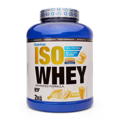 Isowhey - 2kg - Platano - Proteína De Aislado De Suero Isolate - Quamtrax_0