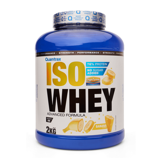 Isowhey - 2kg - Platano - Proteína De Aislado De Suero Isolate - Quamtrax_0