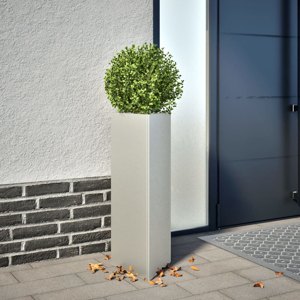 Jardinera Trianngular De Acero Inoxidable 30x26x75 Cm_1