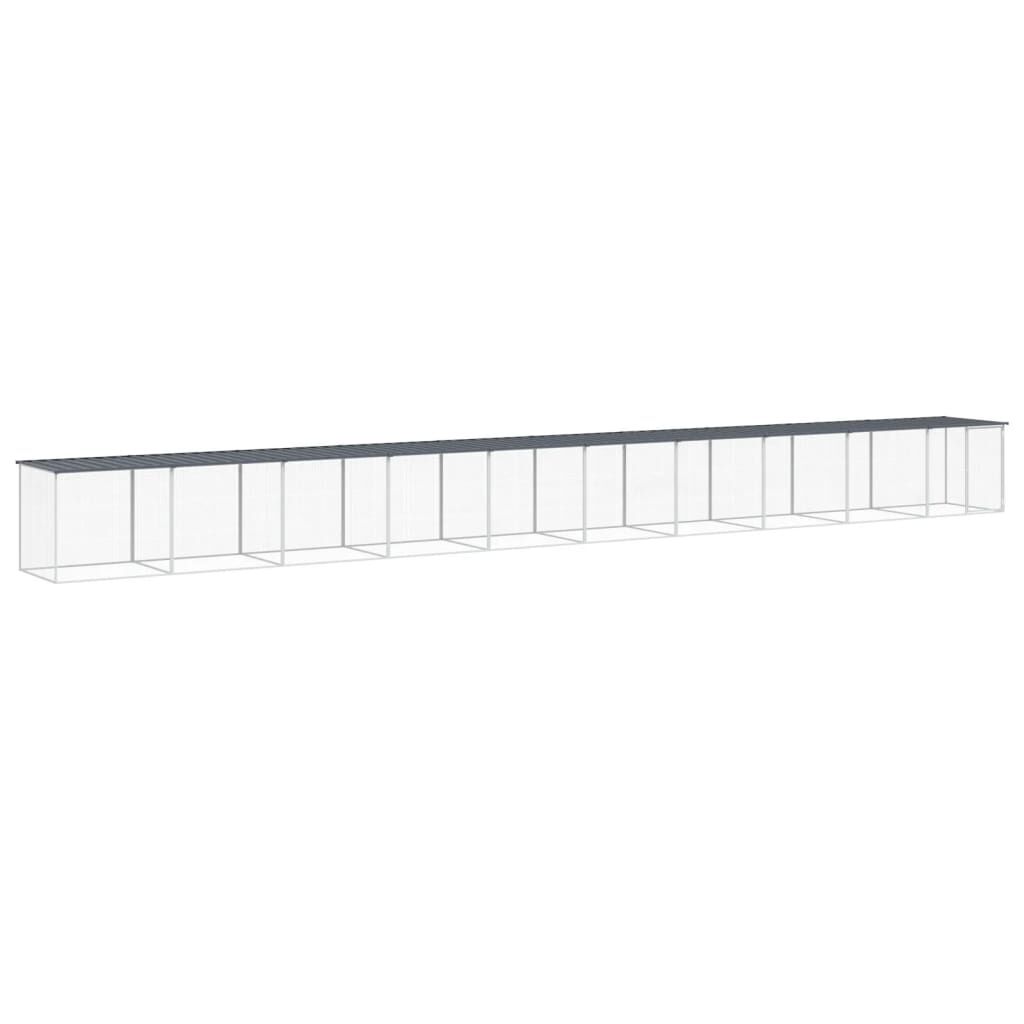 Vidaxl Gallinero Con Techo Acero Galvanizado Antracita 1003x98x90 Cm_0