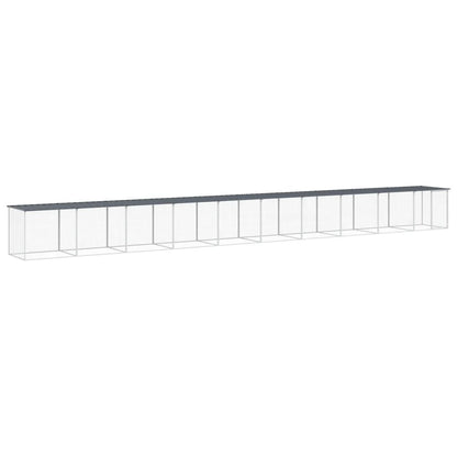 Vidaxl Gallinero Con Techo Acero Galvanizado Antracita 1003x98x90 Cm_0
