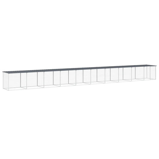 Vidaxl Gallinero Con Techo Acero Galvanizado Antracita 1003x98x90 Cm_0