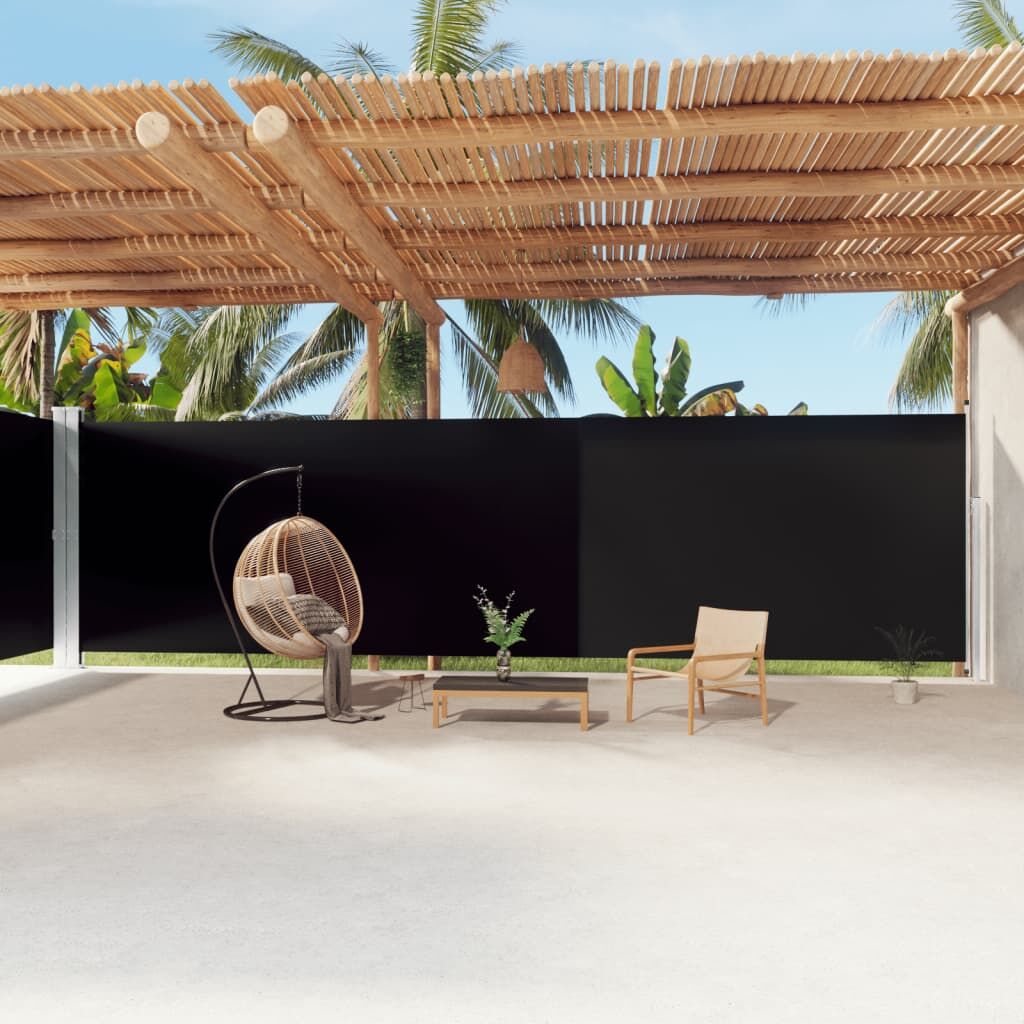 Vidaxl Toldo Lateral Retráctil Negro 220x1200 Cm_1
