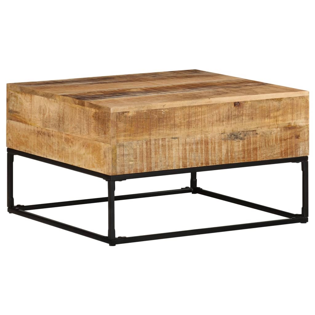 Mesa De Centro Madera De Mango Rugosa 68x68x41 Cm_3