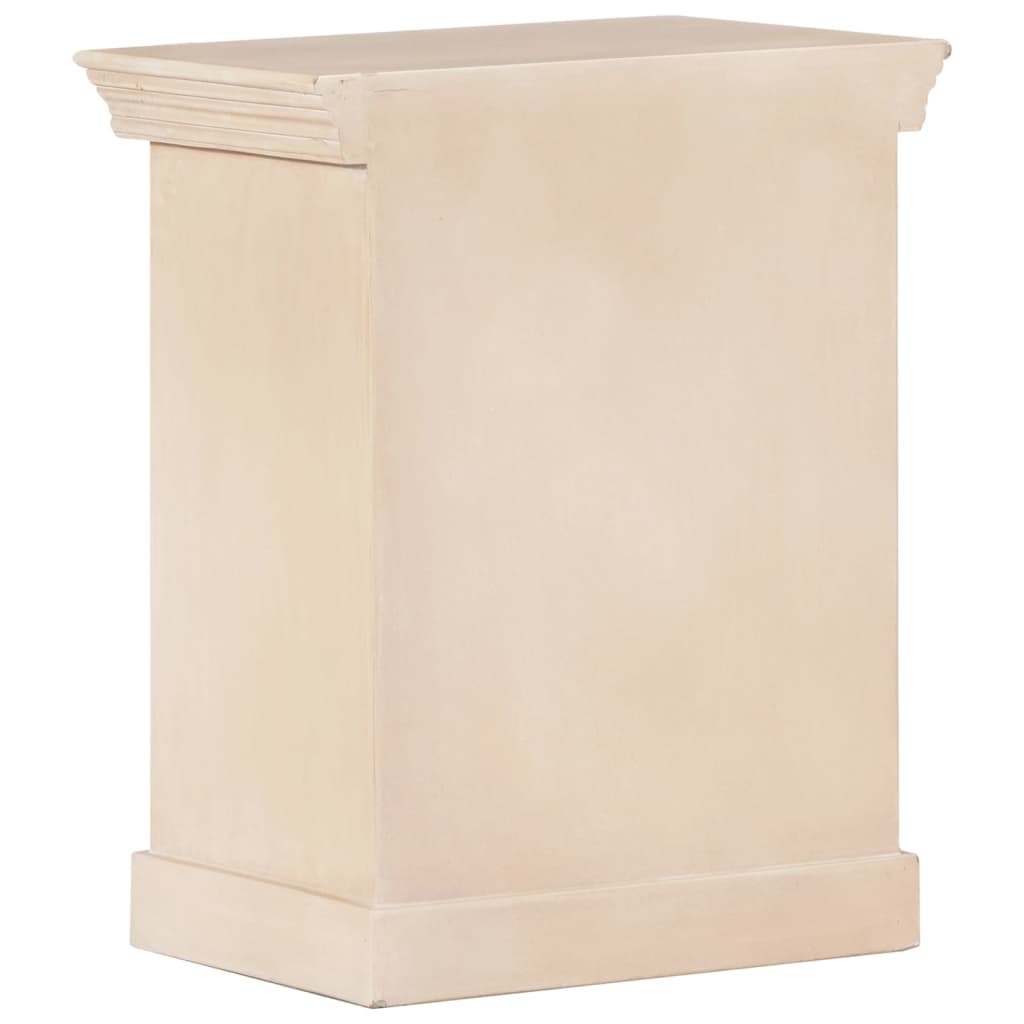 Mesita De Noche De Madera Maciza De Mango 40x30x50 Cm_1