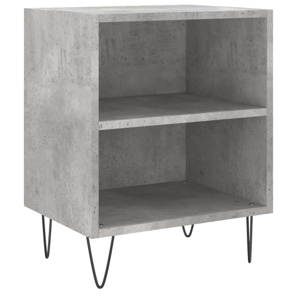 Mesitas De Noche 2 Uds Madera Gris Hormigón 40x30x50 Cm_2