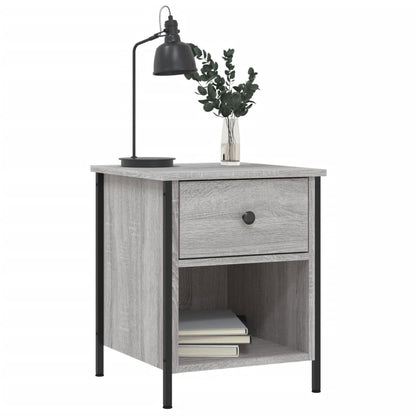 Mesita De Noche 2 Uds Madera Ingeniería Gris Sonoma 40x42x50 Cm_2