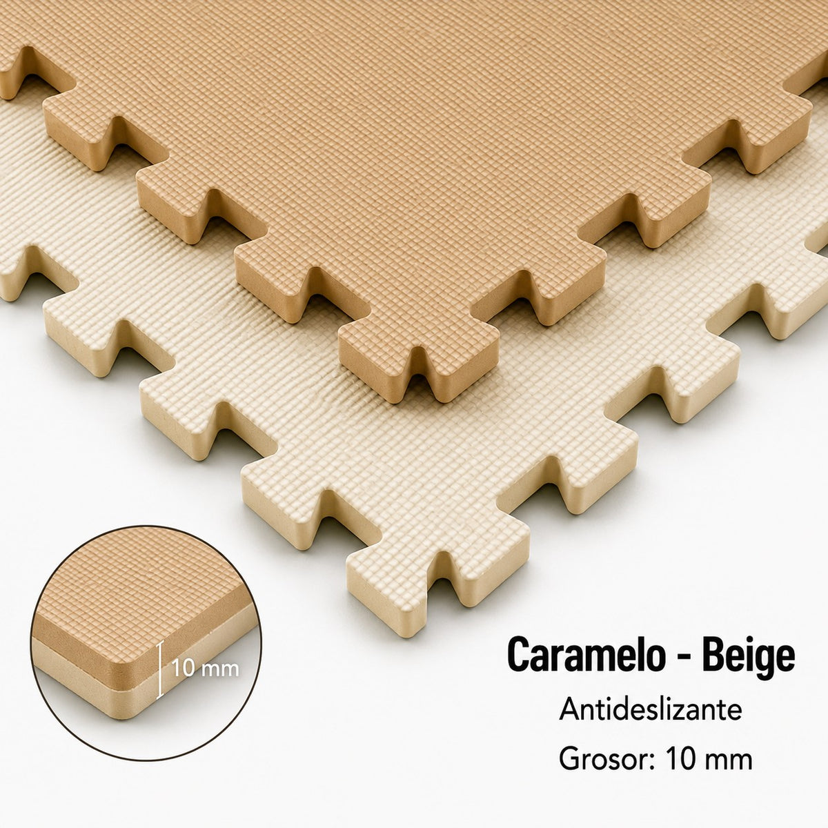 Tatami Kids Puzzle 30x30cm 10mm Caramelo - Bege 90un. (9m2)_0