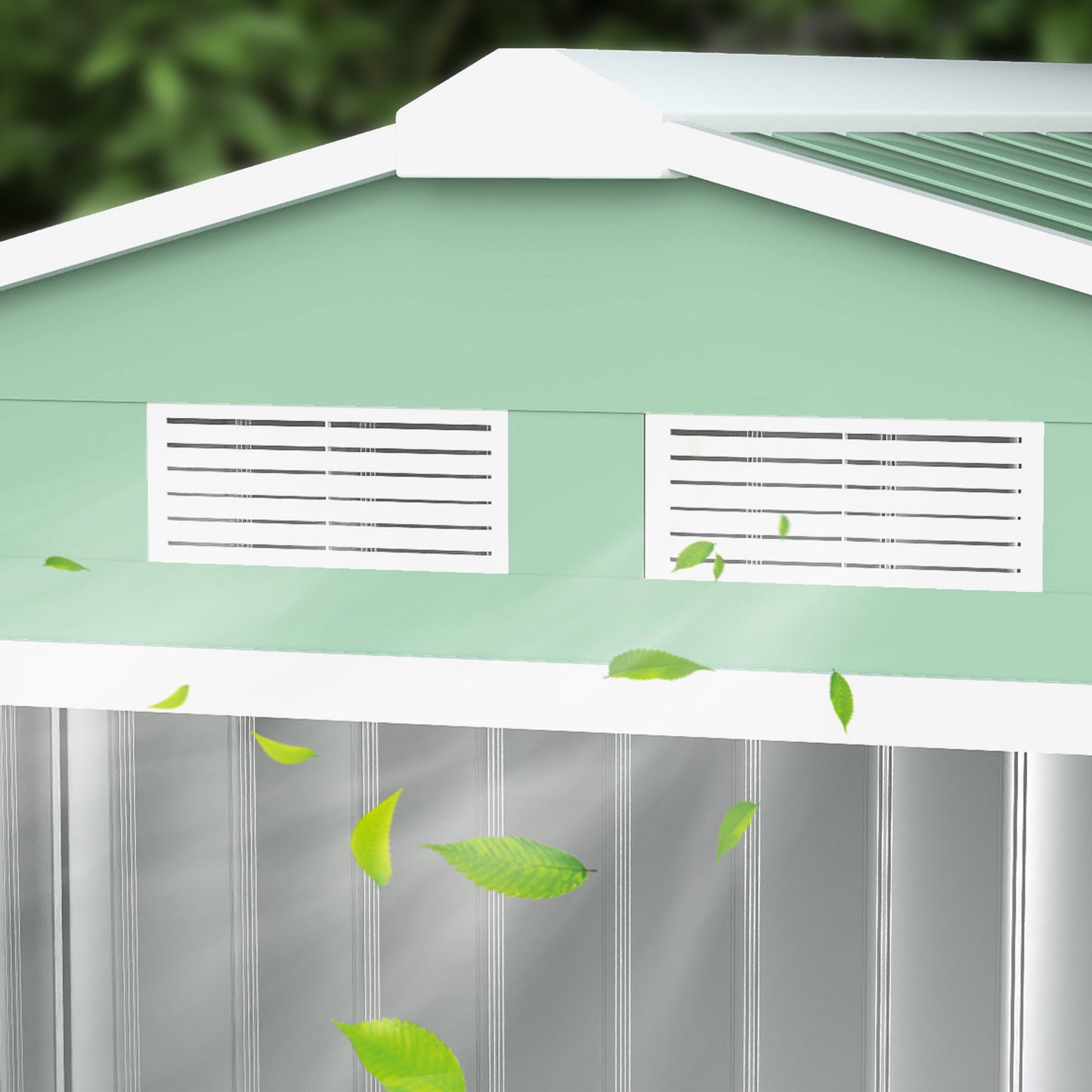 Outsunny Caseta De Jardín 213x130x185 Cm Con 2 Puertas Correderas Y 4 Ventanas_3