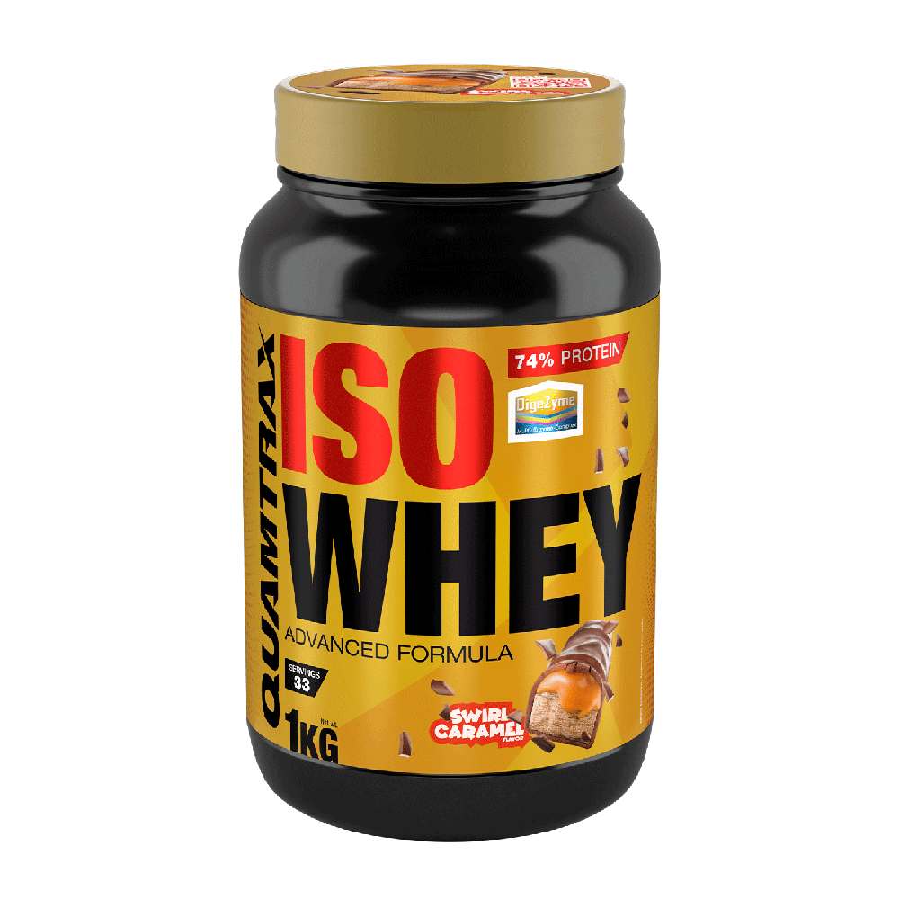 Isowhey - 1kg - Galleta Con Caramelo Crujiente - Proteína De Aislado De Suero Isolate - Quamtrax_0