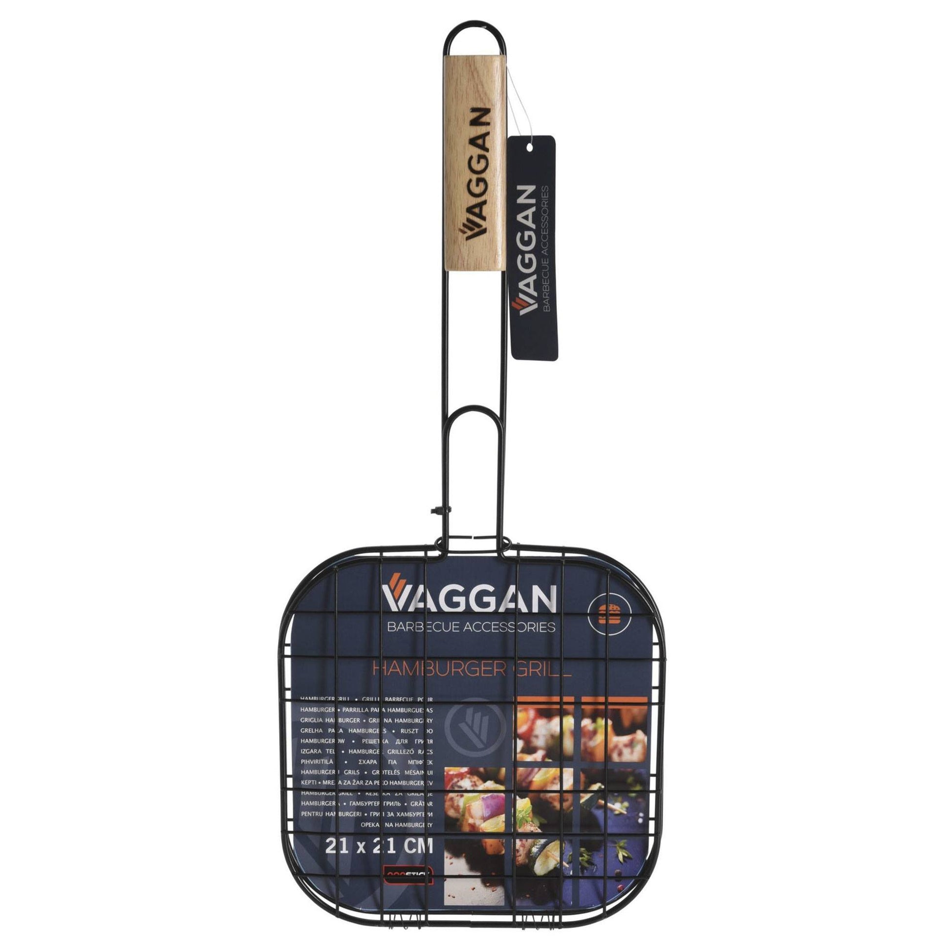 Well Home - Parrilla Grill Mango Madera Y Antiadherente 21x21cm