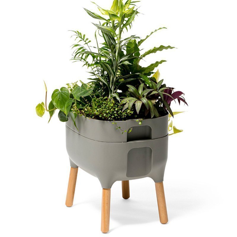 Jardinera Elevada Urbalive Low Antracita Con Auto-riego_0