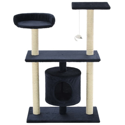 Vidaxl Rascador Para Gatos Poste De Sisal 95 Cm Azul Oscuro_2