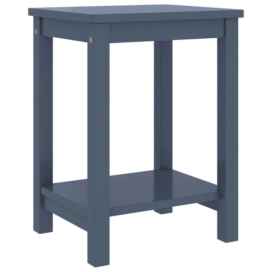 Vidaxl Mesita De Noche Madera Maciza De Mango Gris Claro 40x30x50 Cm_0