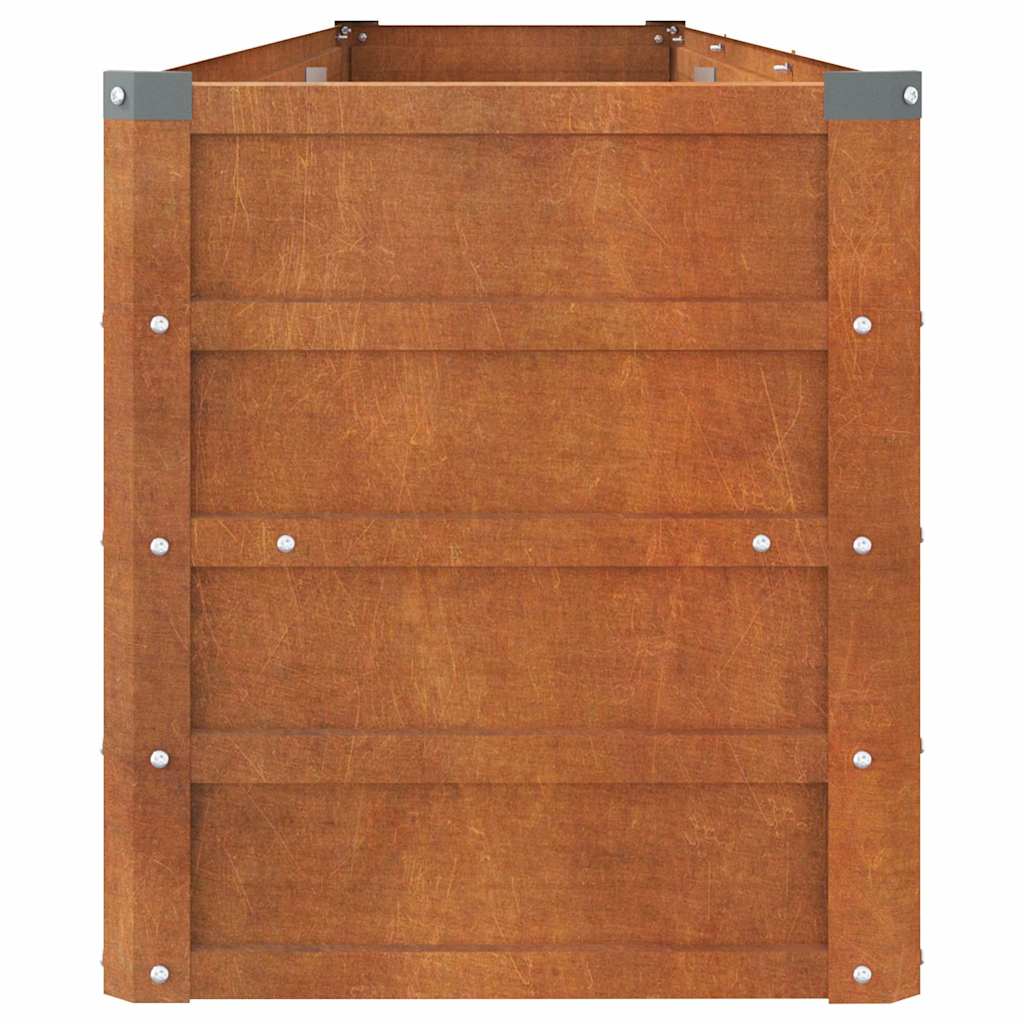 Arriate Oxidado De Acero Corten 240x40x45 Cm_4