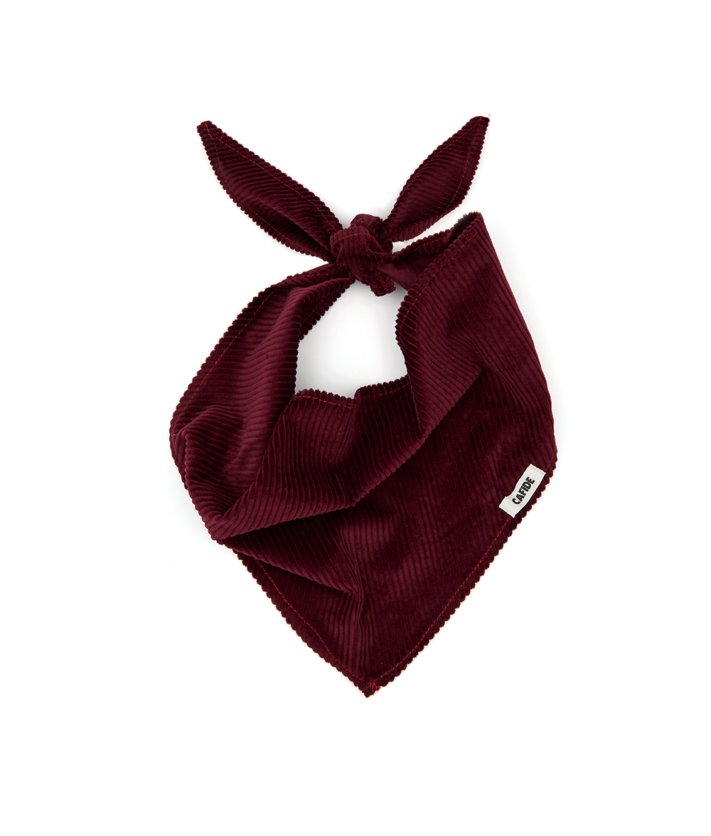 Cafide Bandana Para Perro Pana Burdeos. Modelo Nata. Talla S (20-30 Cm)_0