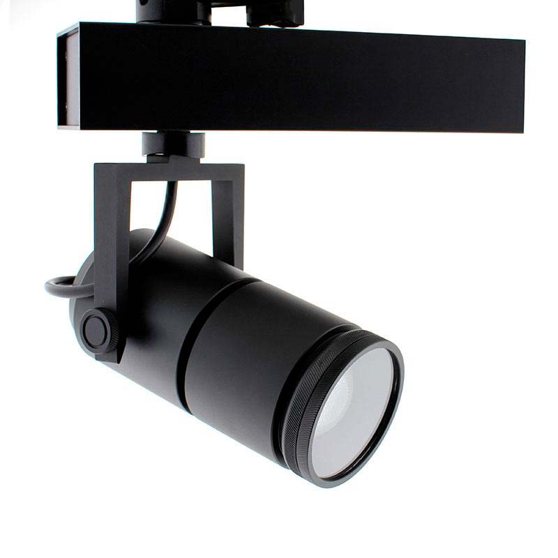 Foco Carril Trifásico Telescopic Citizen Led, 28w, 10º-70º, Negro, Regulable, Blanco Cálido, Regulable_1
