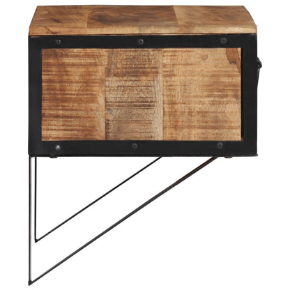 Mesita De Noche Madera Maciza De Mango 40x35x40 Cm_1
