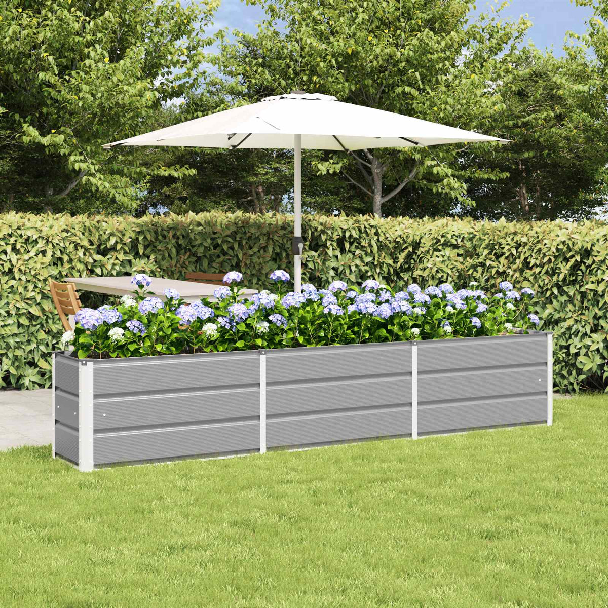 Jardinera Gris Claro 240 X 40 X 45 Cm Acero_1