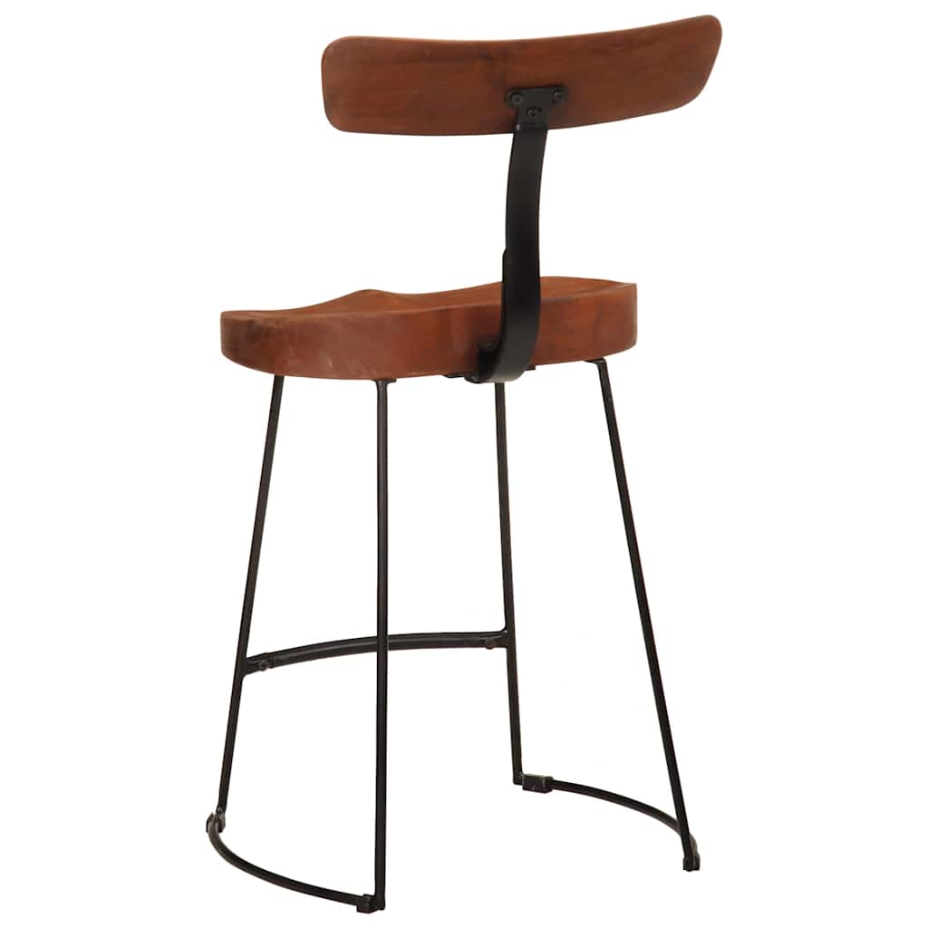 Taburetes De Barra 2 Uds Madera Maciza De Mango 49x43x79 Cm_2
