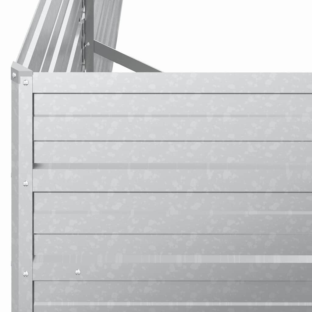 Arriate De Acero Galvanizado Plateado 160x40x77 Cm_5