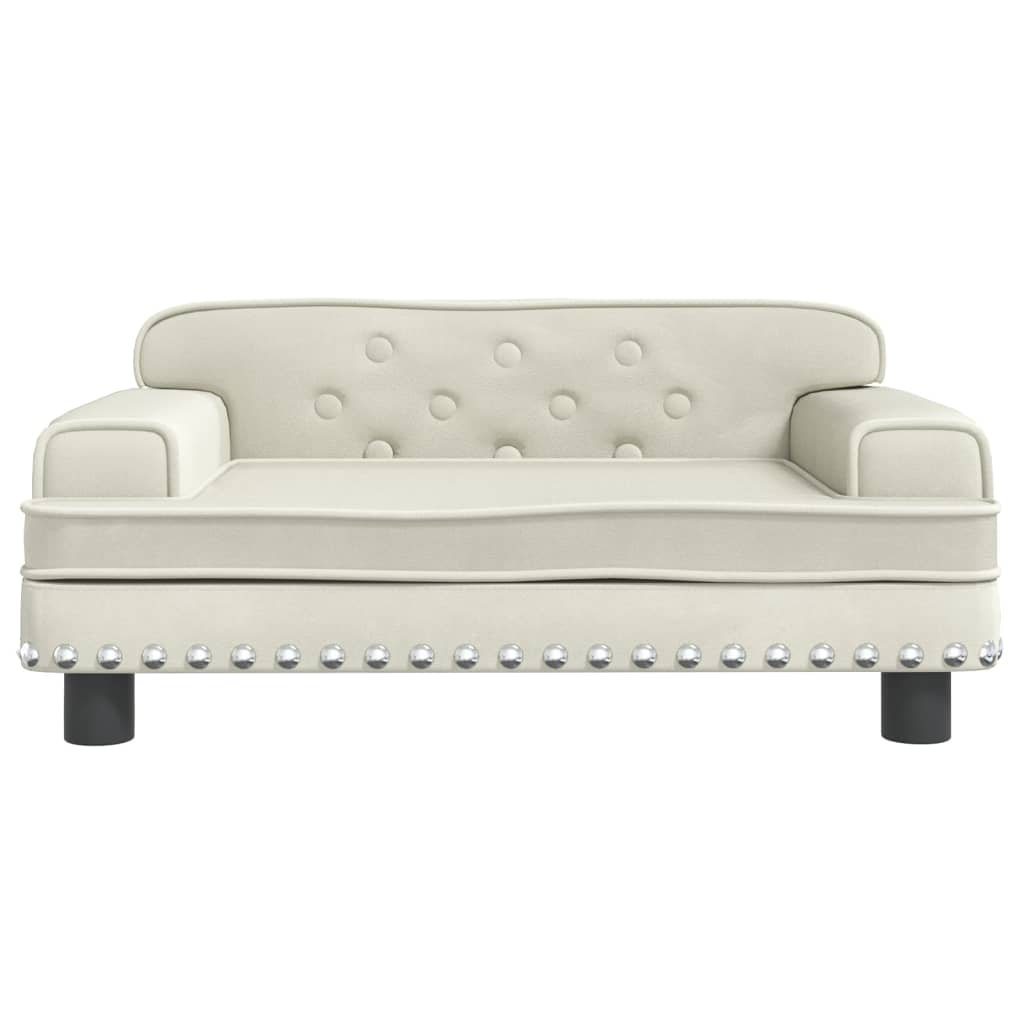 Cama Para Perros De Terciopelo Crema 70x45x30 Cm / Vetonek_3