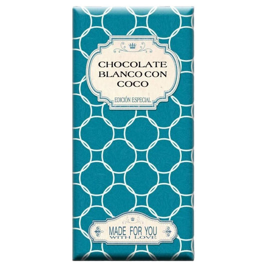 Chocolate Artesano Blanco Con Coco_0